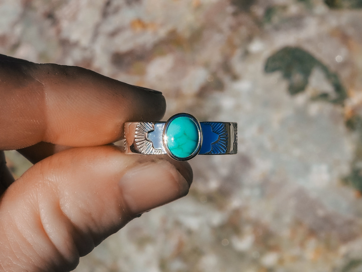 Lone Mountain Turquoise Ring (Size 8.75)