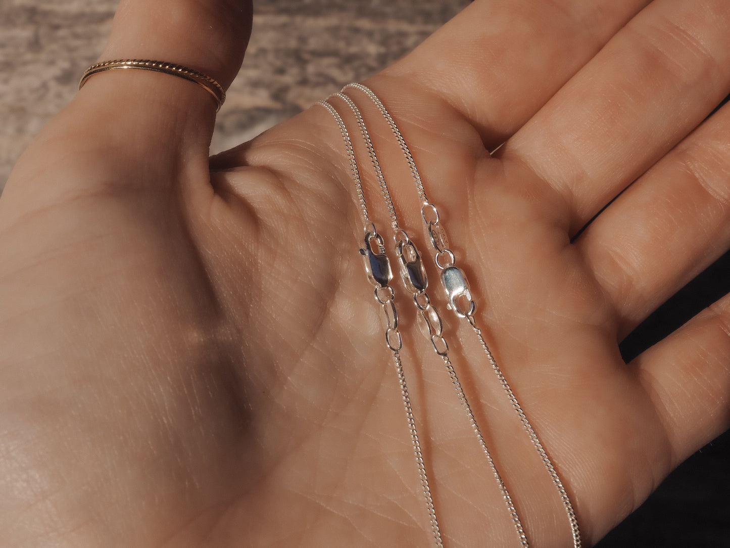Sterling Silver 1mm Curb Chain