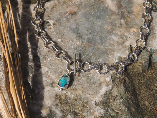 Boulder Opal Necklace (Handmade Chain)
