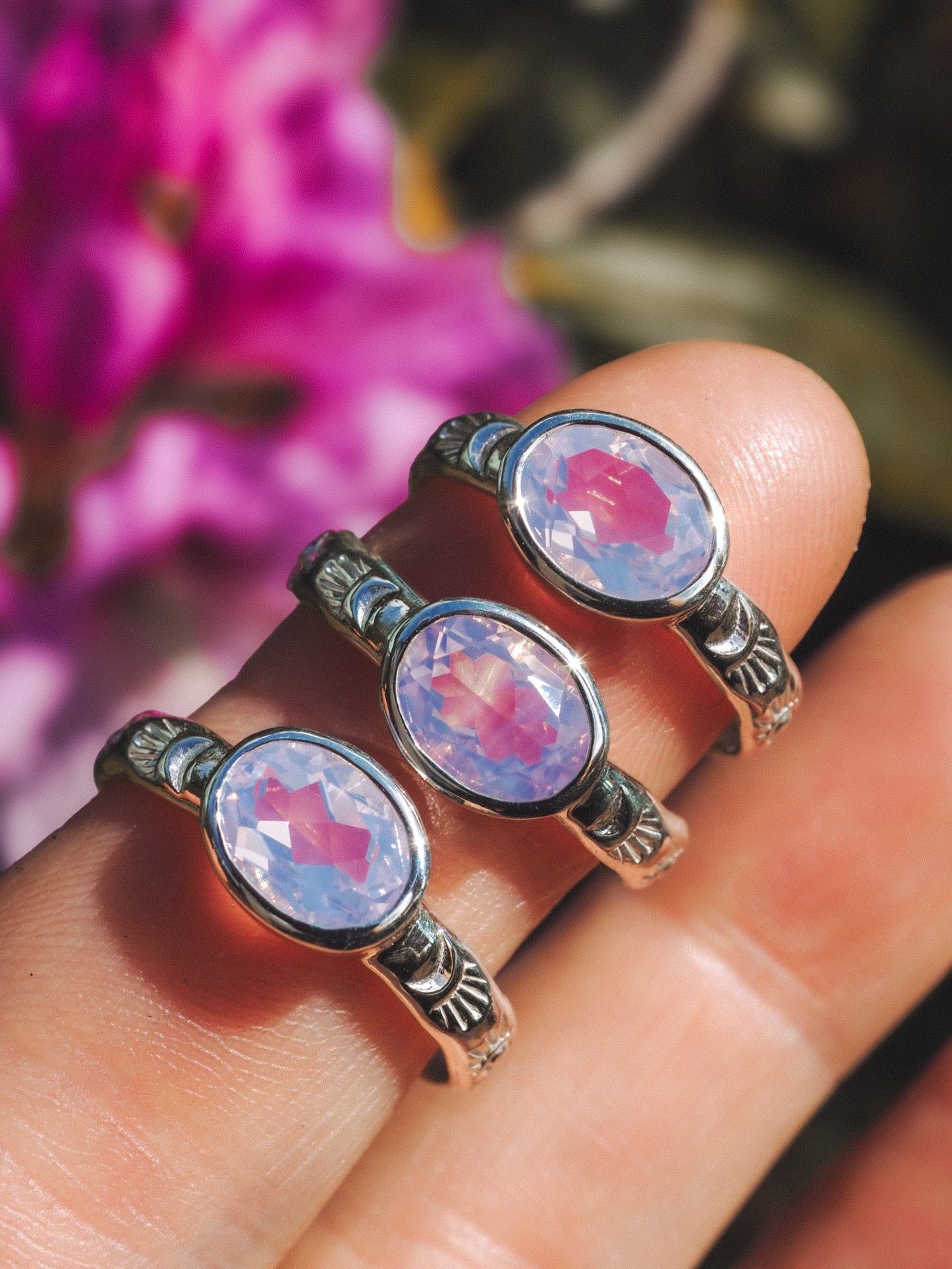 Lavender Moon Quartz Ring (Size 8.5)