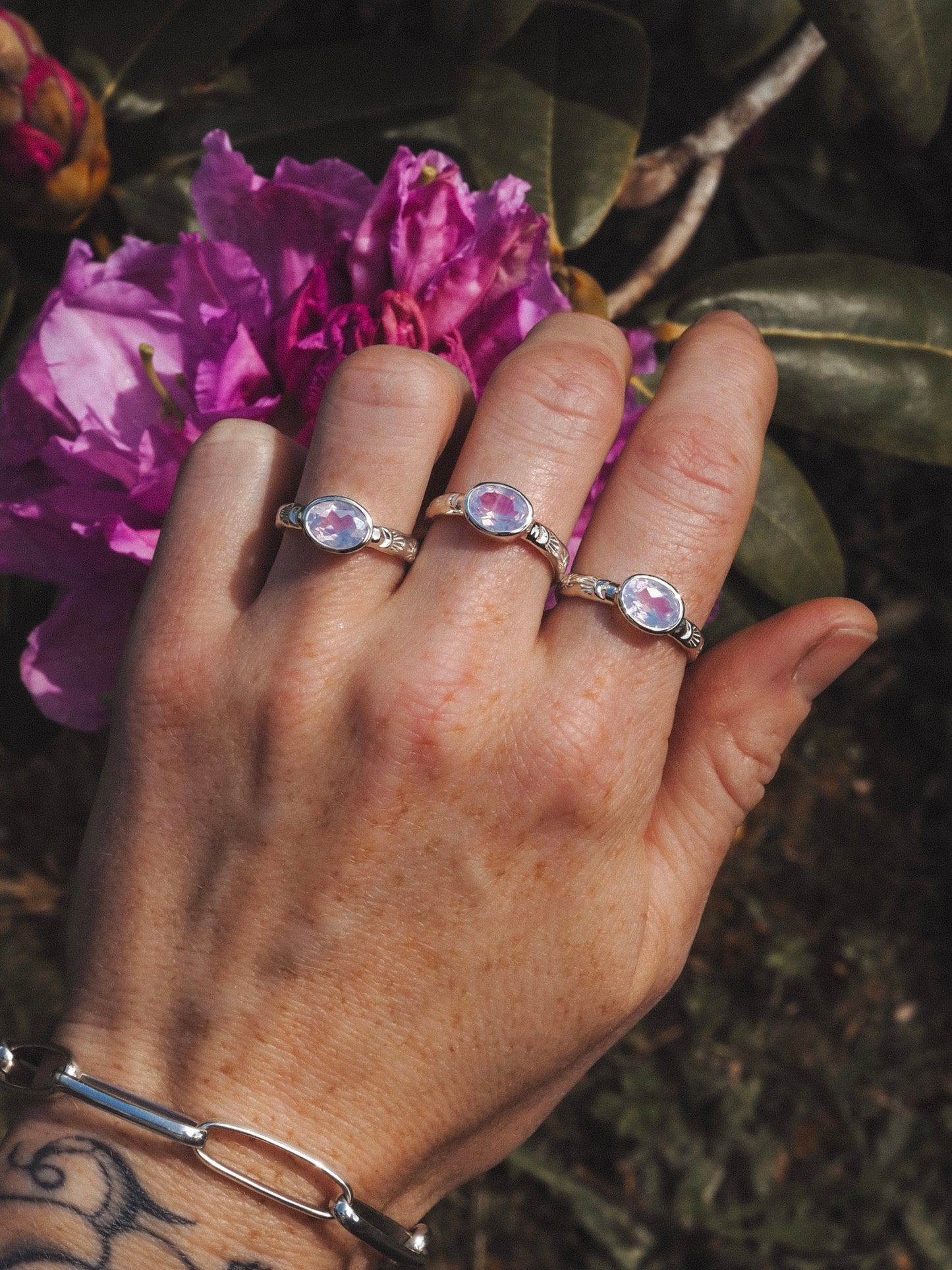 Lavender Moon Quartz Ring (Size 8.5)