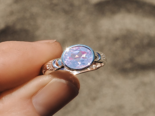 Lavender Moon Quartz Ring (Size 8.5)
