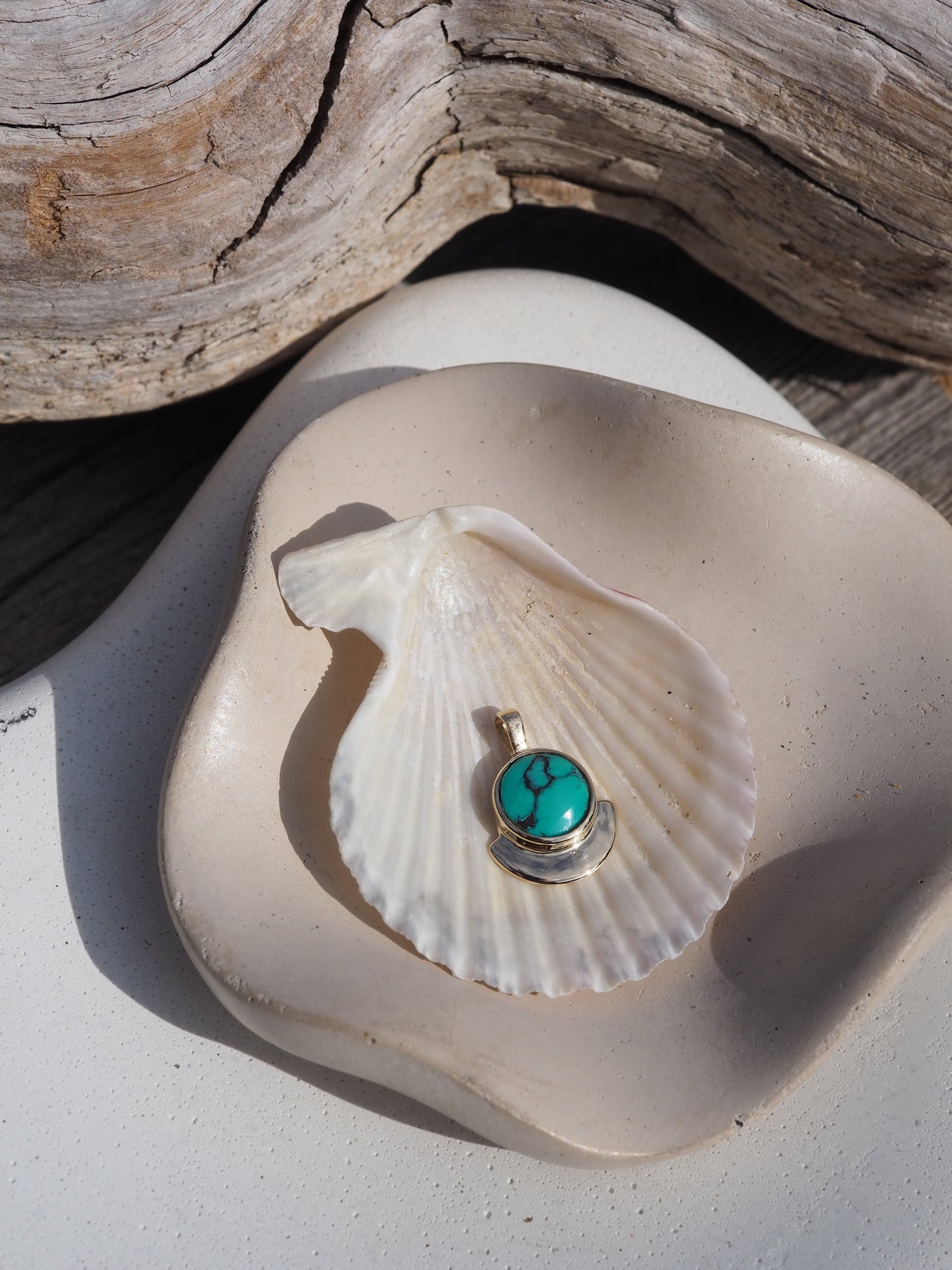 10k Turquoise Pendant