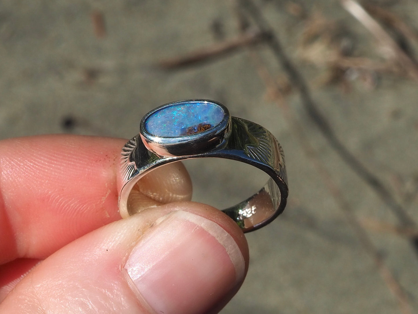 Opal Dawn Ring (Size 8.5)