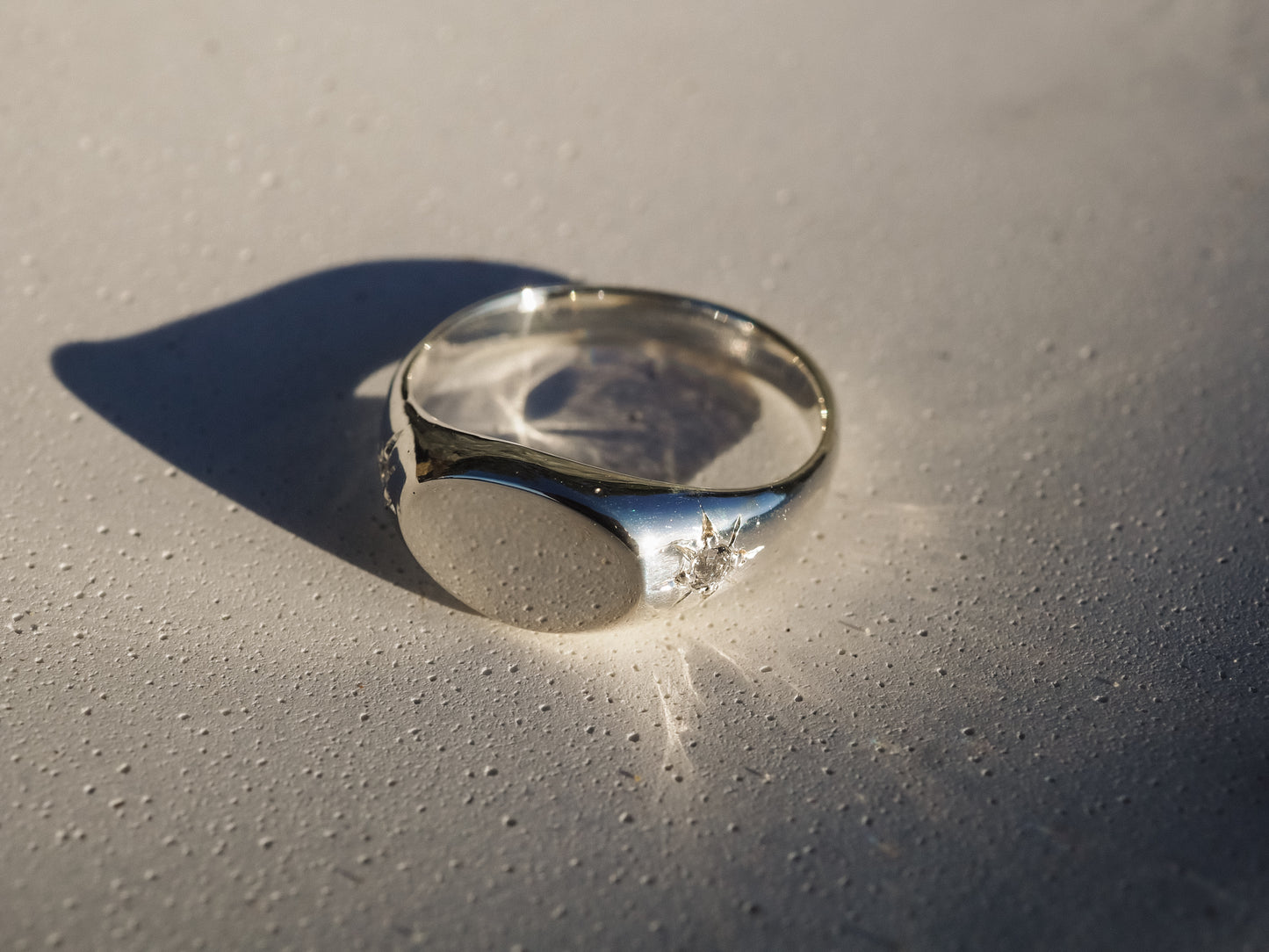 Star Signet Ring (Size 6) (Sapphire)