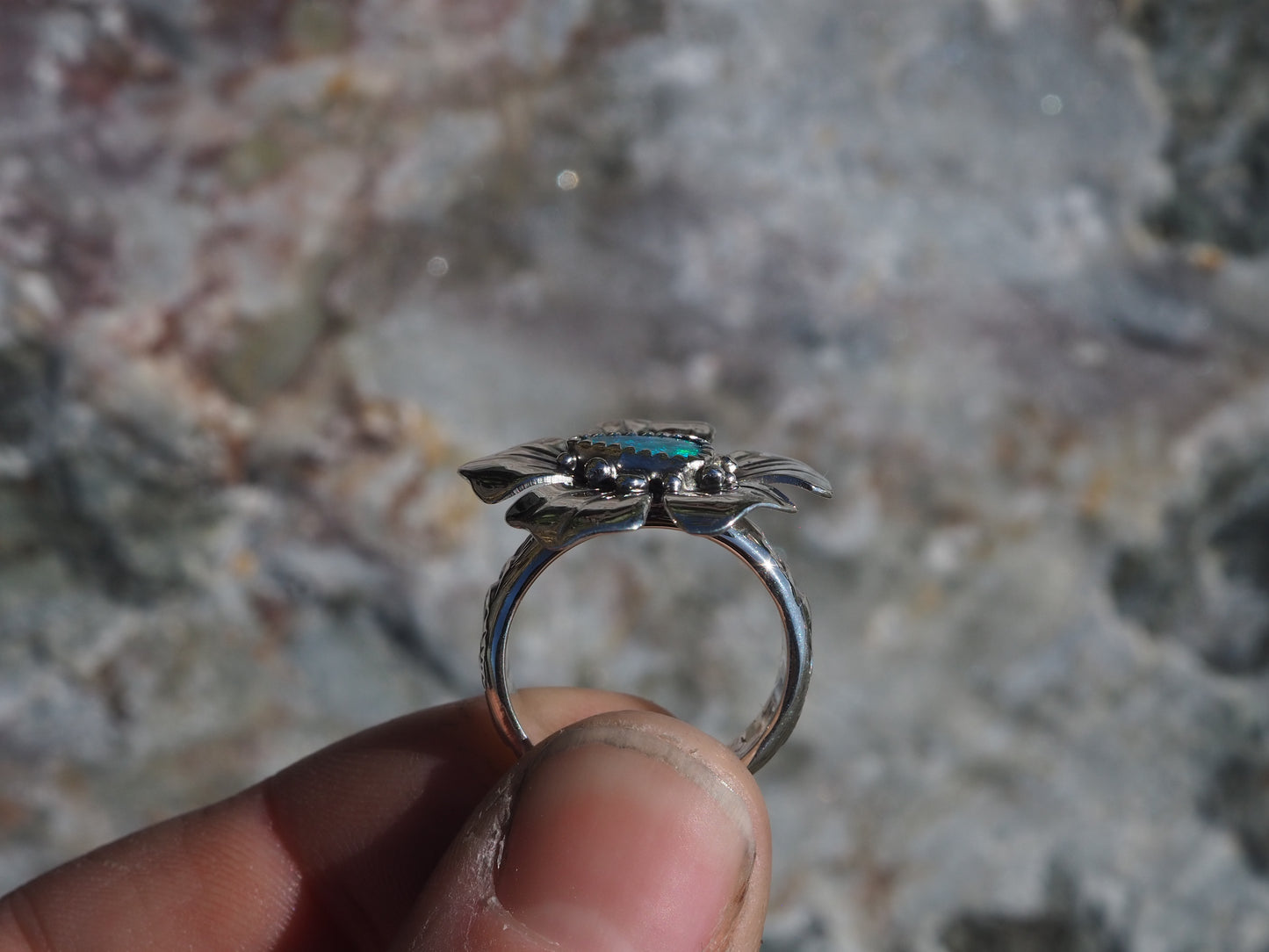 Blossom Ring (Opal) (Size 6)