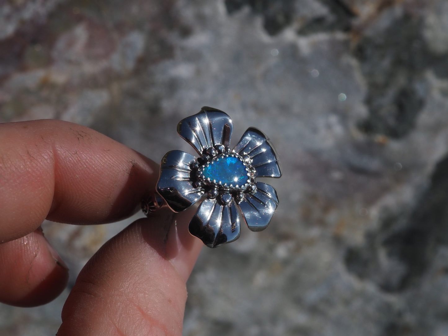 Blossom Ring (Opal) (Size 6)