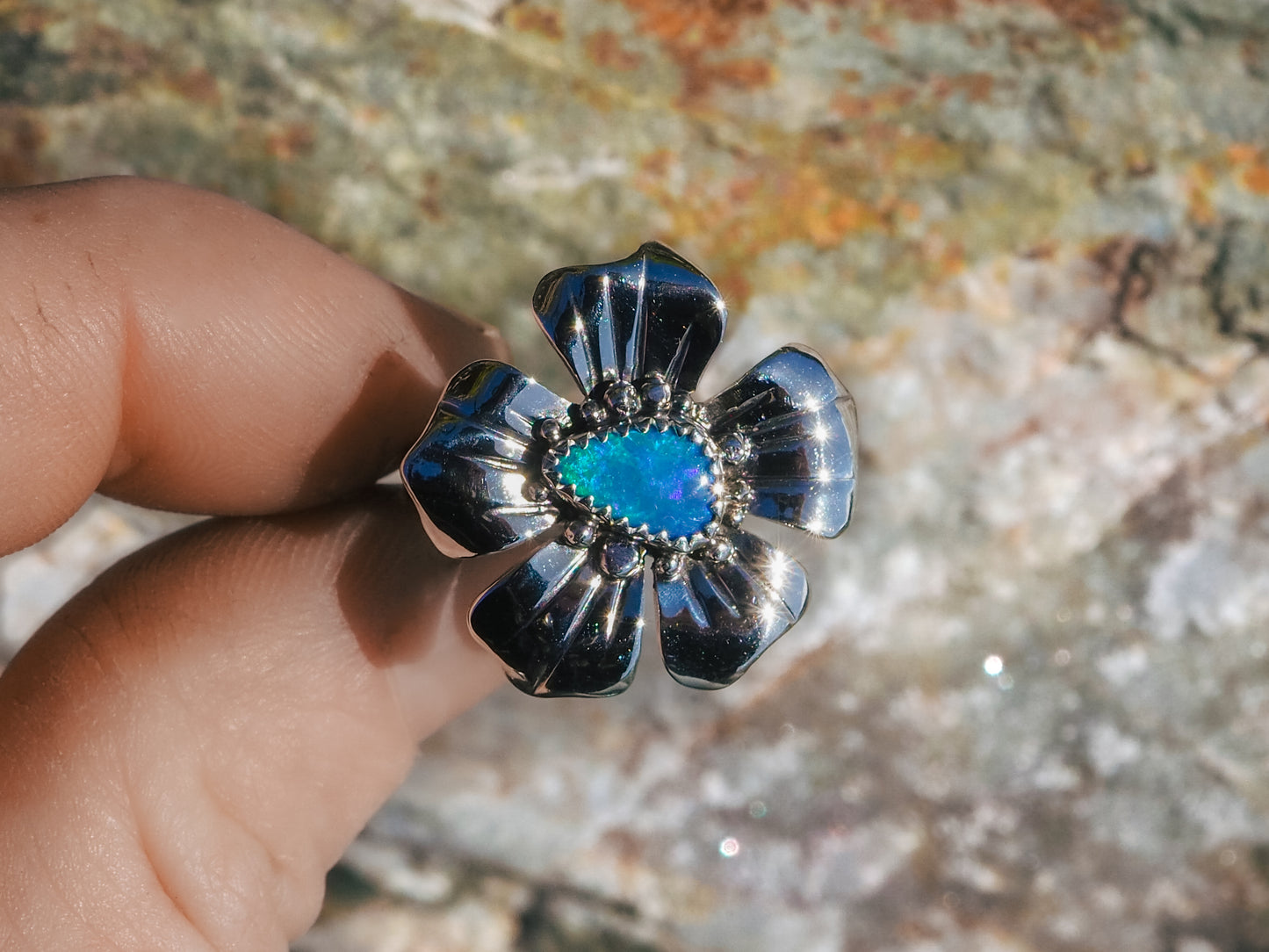 Blossom Ring (Opal) (Size 6)