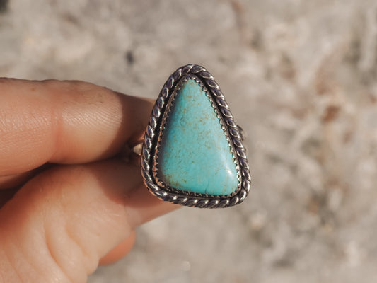 No.8 Turquoise Statement Ring (Size 8.75)