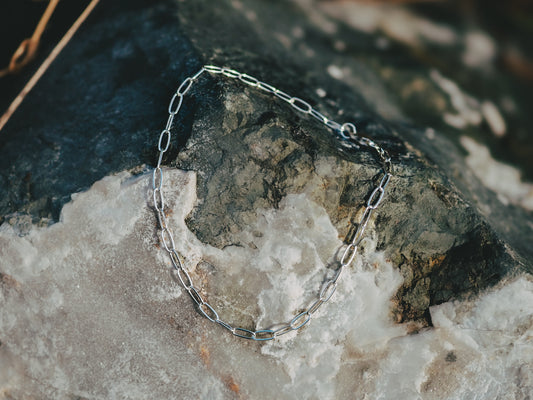 Thin Paperclip Chain Bracelet