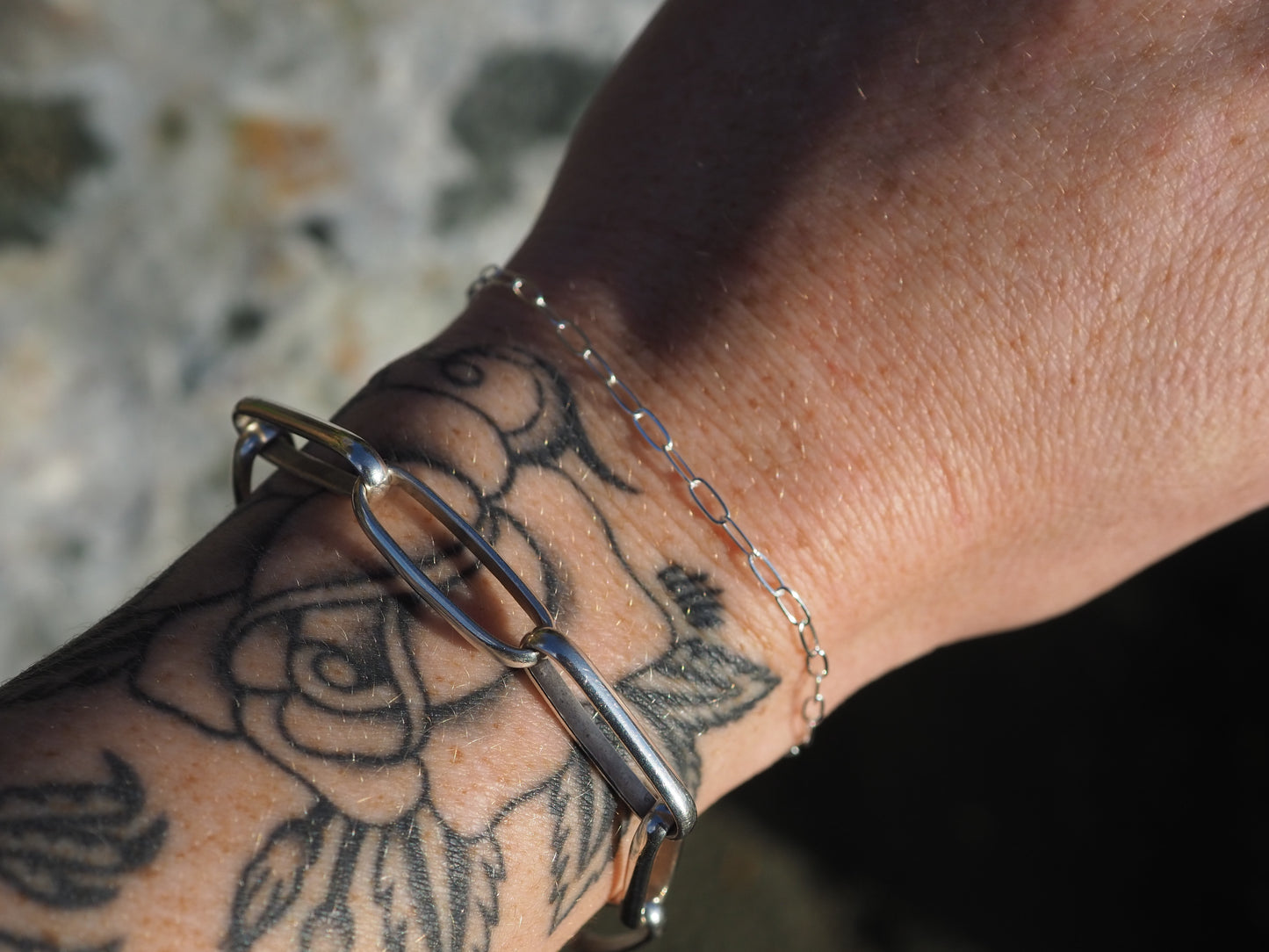 Thin Paperclip Chain Bracelet