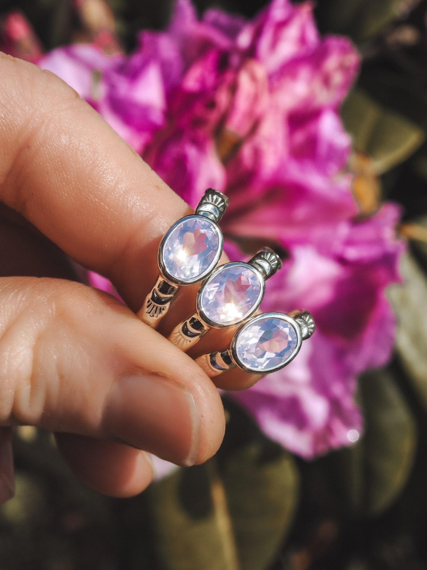 Lavender Moon Quartz Ring (Size 8.5)