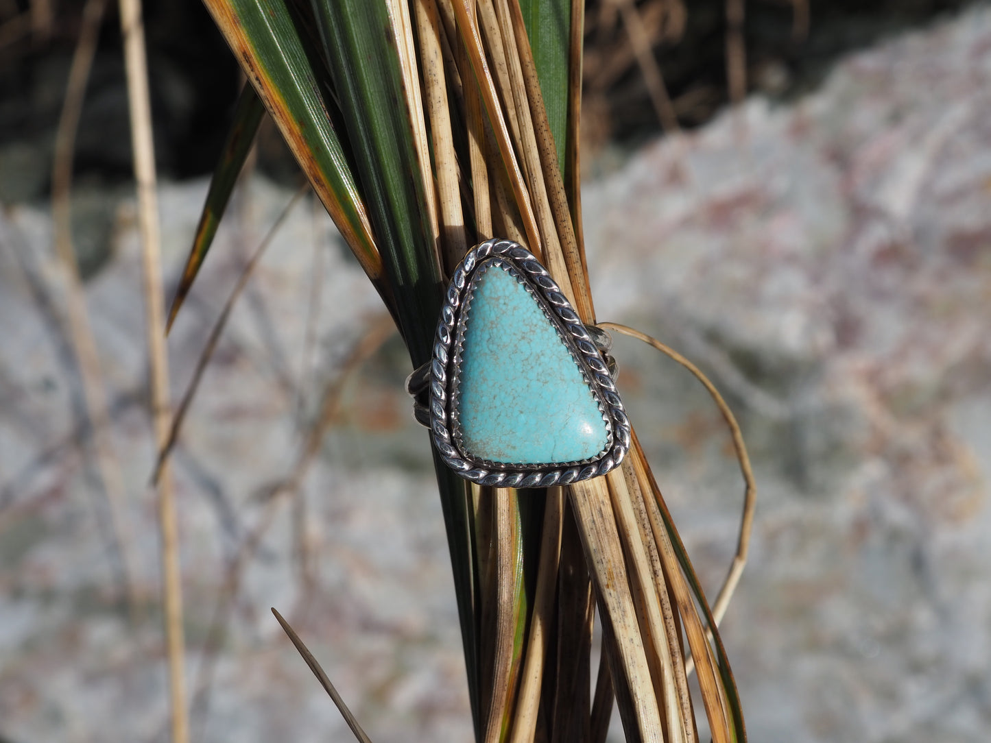 No.8 Turquoise Statement Ring (Size 8.75)