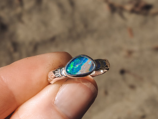 Lightning Ridge Opal Ring (Size 7)