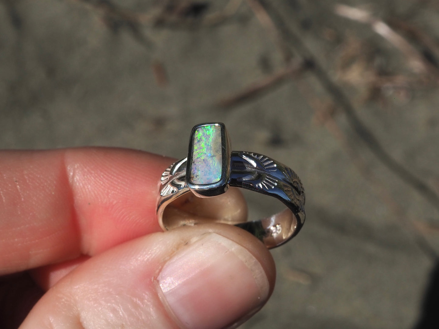 Boulder Opal Ring (Size 7)