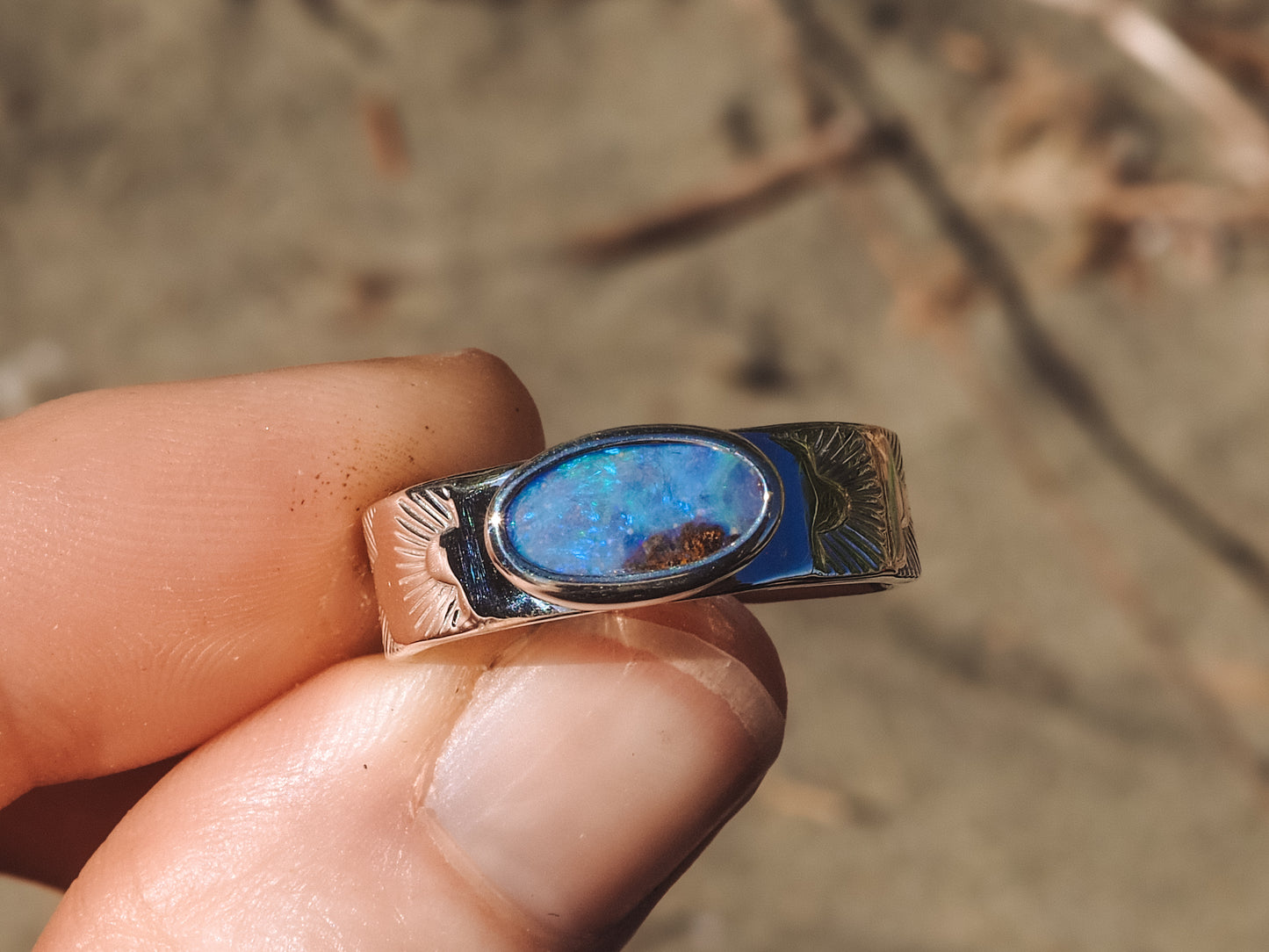 Opal Dawn Ring (Size 8.5)