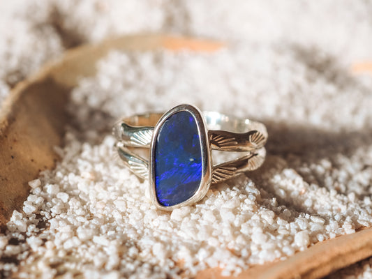Lightning Ridge Opal Ring (Size 8)