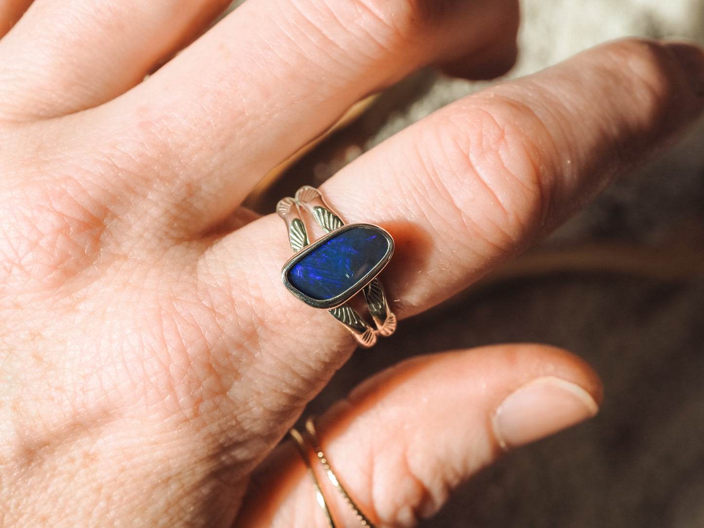 Lightning Ridge Opal Ring (Size 8)