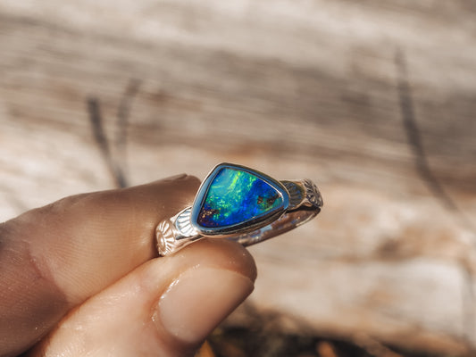 Boulder Opal Ring (Size 8.5)