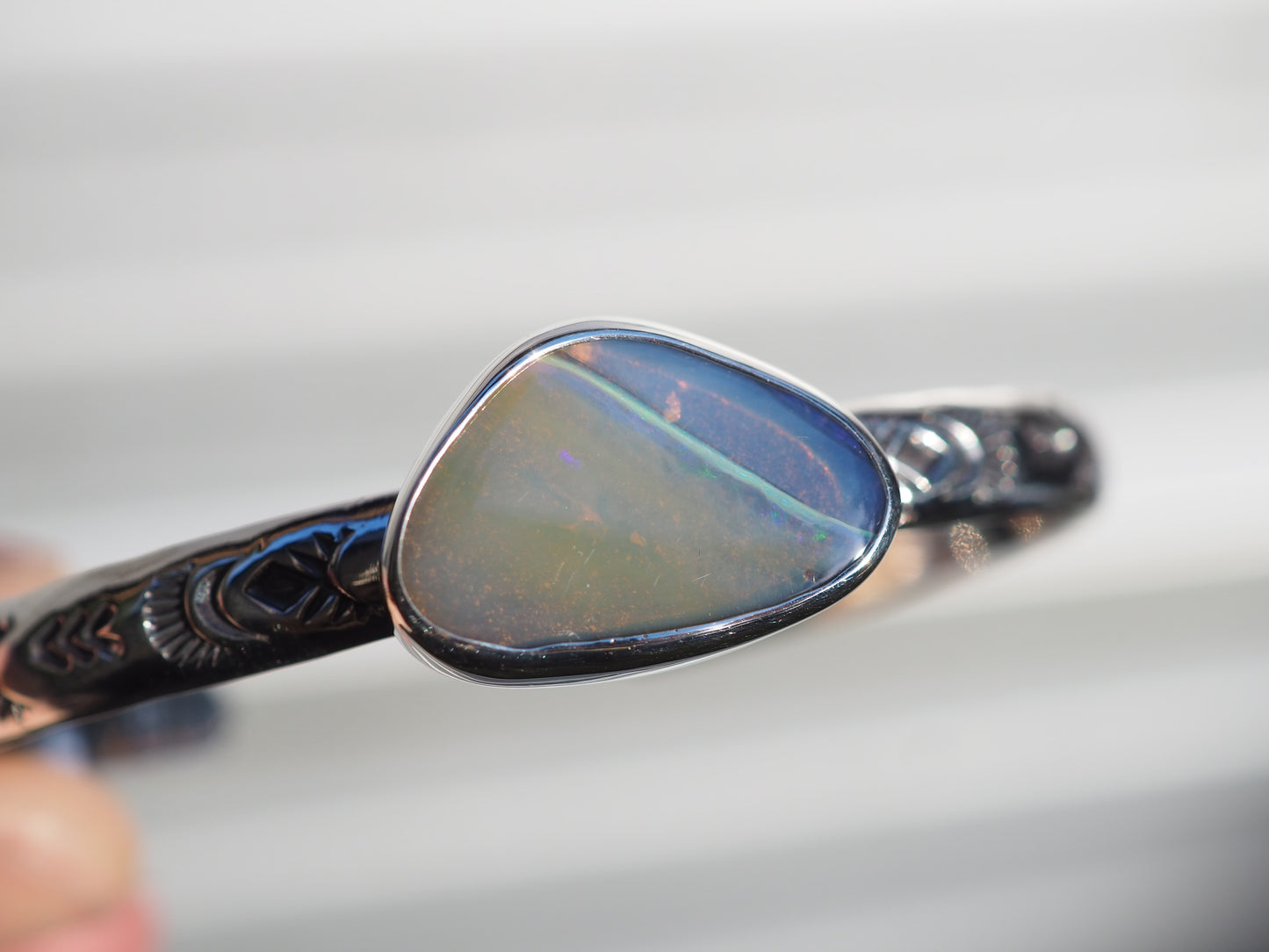 Boulder Opal Cuff 01 (6 Inch)